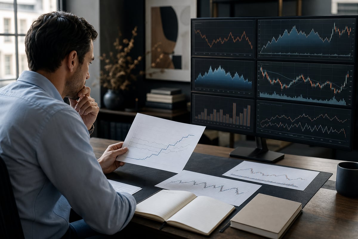 Research desk illustrating how a central-bank decision can pass through financial markets